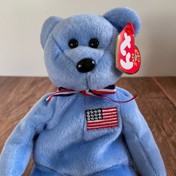 3 FOR $25: Authentic TY Beanie Babies America the Bear, 2001. NWT - Picture 2 of 3